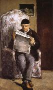 Paul Cezanne in reading the artist's father Sweden oil painting artist